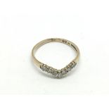 A 9ct gold and diamond ring, approx 0.25ct, approx 1.2g and approx size M-N - NO RESERVE