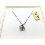 A Clogau silver and gold frog prince pendant suspe