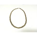 9ct gold collar necklace.