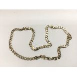 A 9ct gold chain, approx 14.4g.