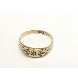 An Antique 18carat gold ring set with chip diamond