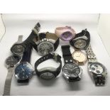 A bag of mixed watches, various makes including Ba