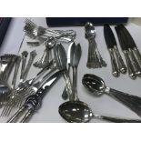A comprehensive set of silver cutlery marked 800 i