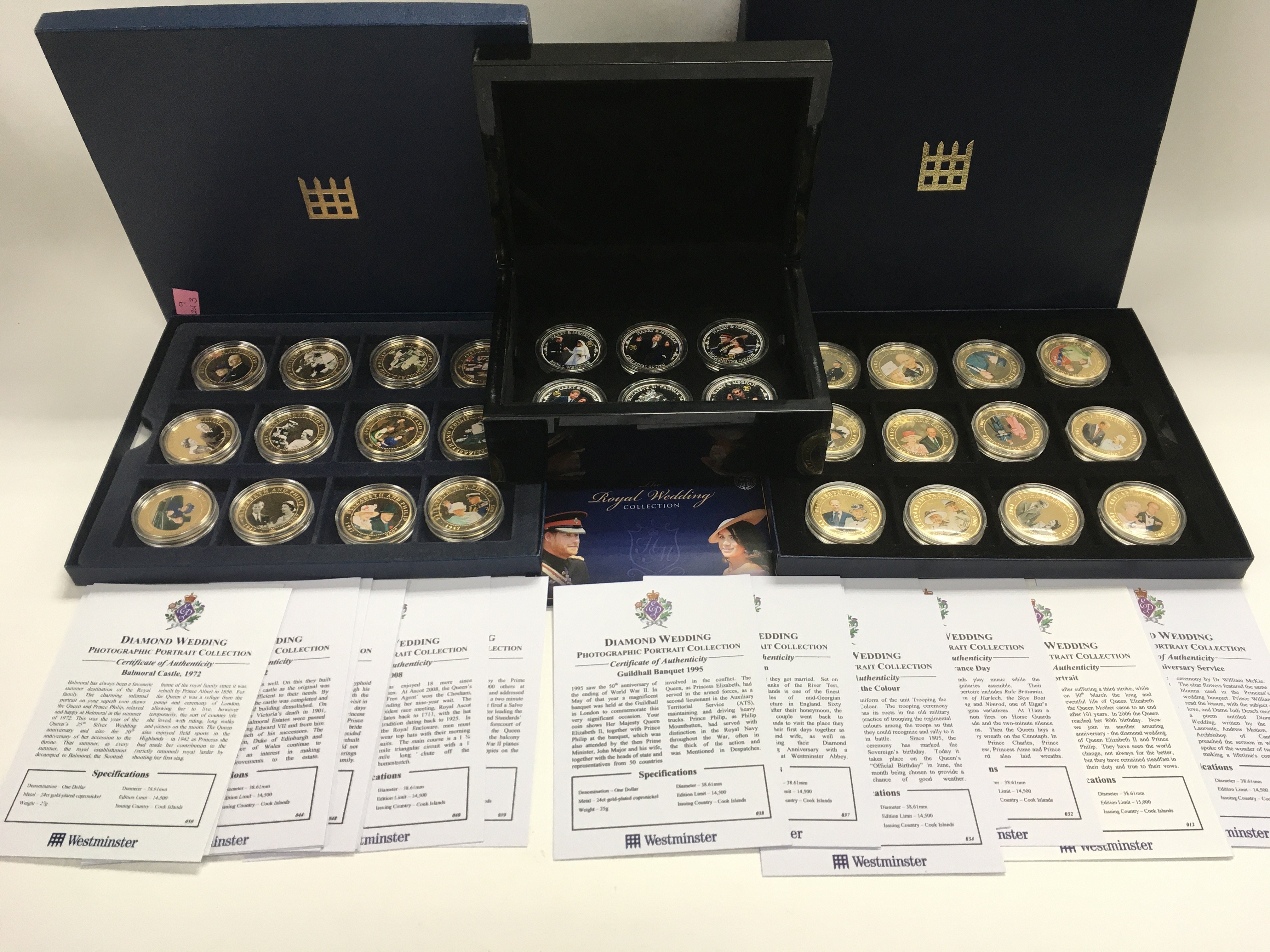 A collection of Commemorative coins, Royal Wedding