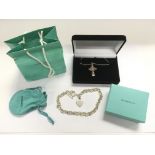 A boxed Tiffany & Co silver toggle heart necklace