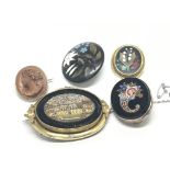 A late 19th century Grand Tour micro mosaic brooch