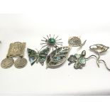 A collection of Mexican silver and other modern de