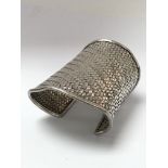 A white metal cuff bangle - NO RESERVE