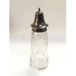 A silver topped sugar caster - NO RESERVE