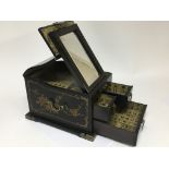 A Chinese mirrored jewellery box