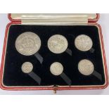 A cased 1927 silver proof presentation set.