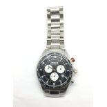 A gents Barbour chronograph watch with black dial