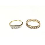 Two high grade gold vintage diamond rings. 4.59 gr
