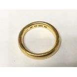 22ct Gold wedding band. 8.30grams.