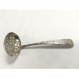 A Georgian silver sugar sifter spoon, London hallmarks.