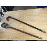 Two vintage shooting sticks - NO RESERVE