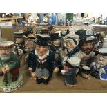 A collection of Doulton and other caricature jugs (a lot)