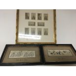 Two framed Victorian woven silk pictures by Thomas