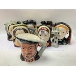 Royal Doulton Toby jugs, Henry VIII and his 6 wives - NO RESERVE
