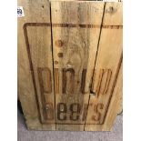 A Collection of four wooden signs including advert