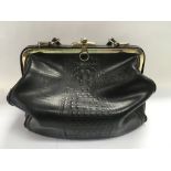 A synthetic crocodile skin style bag - NO RESERVE