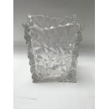 A Rosenthal glass vase of square form . 20 cm