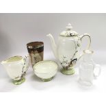 A collection of Doulton items comprising a silver