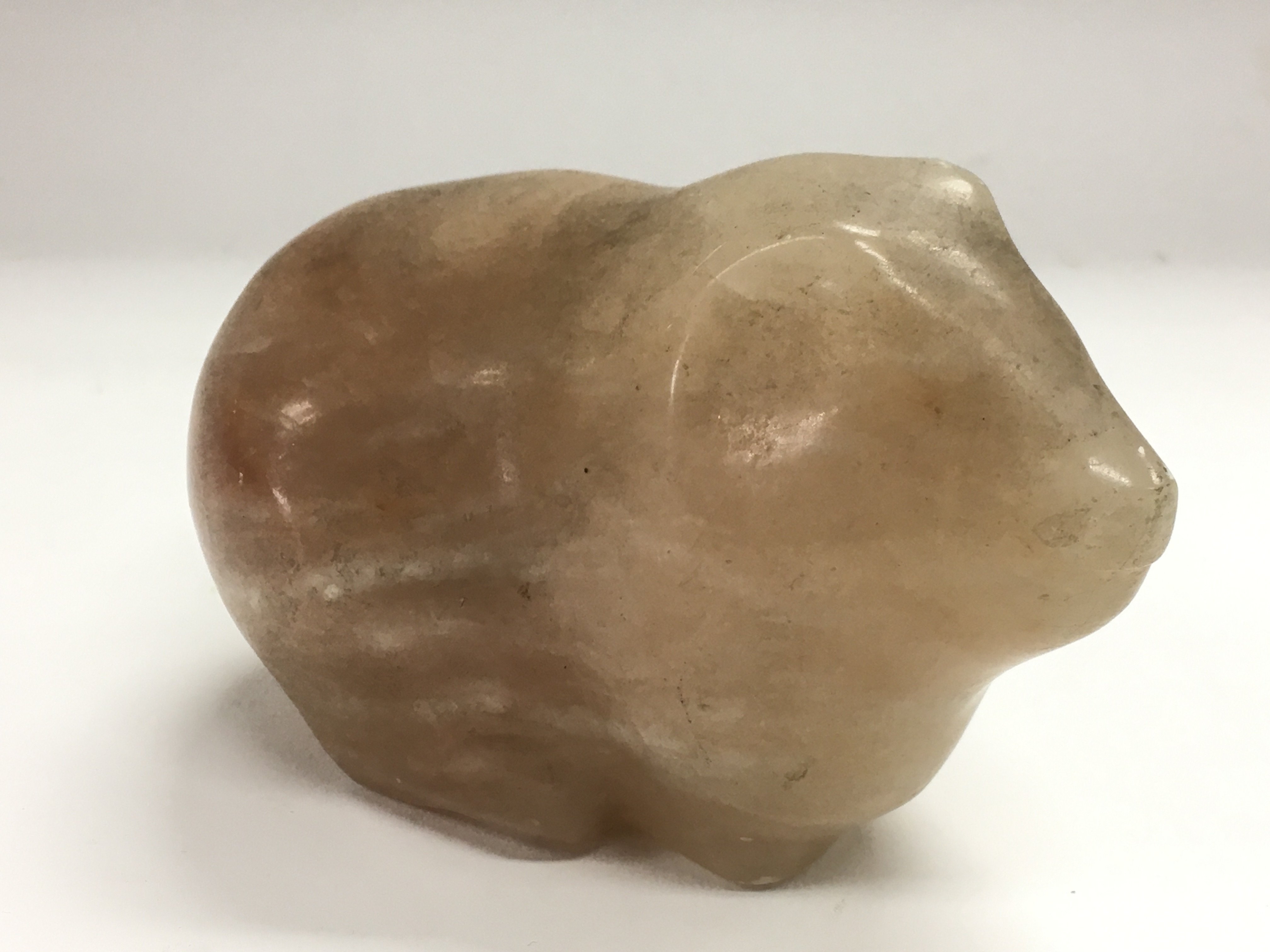 A soapstone carving of a capybara, signed Manners to underside, approx height 8cm - NO RESERVE