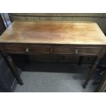 A two drawered mahogany desk, no reserve.