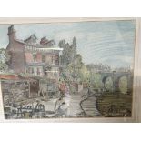 A pair of 1950s watercolours depicting small moore