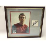 A signed and framed Geoff Hurst photo - NO RESERVE