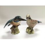 Two Beswick figures of birds comprising a Kingfish