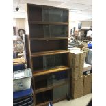 A Simplex six tier bookcase, approx 91cm x 219cm x 35cm.