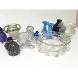 A collection of Victorian and later glass includin