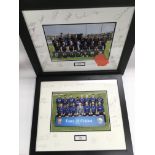 Two framed and glazed Essex cricket signed team ph