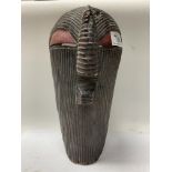 A large carved African tribal mask, 34cm - NO RESERVE