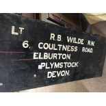 A Naval tin trunk and two other metal bound trunks