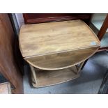 An Ercol beech wood model 505 drop leaf serving trolley - NO RESERVE