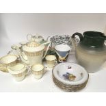 A Grafton China coffee for two set of Art Deco design, A Crown Devon Batchelor tea set. Chinz