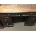 A oak low boy and matching dressing table - NO RESERVE