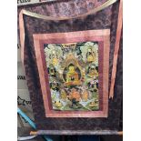 A hand painted Tibetan Thangka. 65 x 101cm