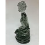 Lorendano Rosin 1936-1992, Murano glass sculpture of a kneeling woman c.1970. Height 45cm.