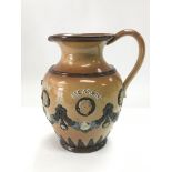 A Royal Doulton stoneware motto jug, approx height 19cm - NO RESERVE