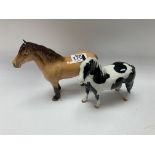 2 Beswick models of Ponies.