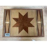 A parquetry inlaid writing box