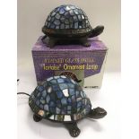 Two Tiffany style tortoise lamps, one with original box - NO RESERVE