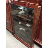 An oriental hardwood display hanging cabinet - NO RESERVE