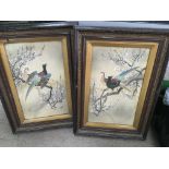 Two framed and glazed Chinese watercolours on silk