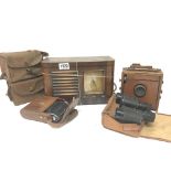 A Vintage Little Maestro walnut radio a 1899 Insta
