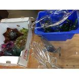 Withdrawn -Two boxes containing a quantity of Murano glass,